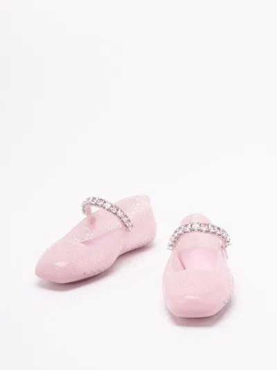 Jimmy Choo The Jelly Glitter Crystal-strap Ballerina Flats