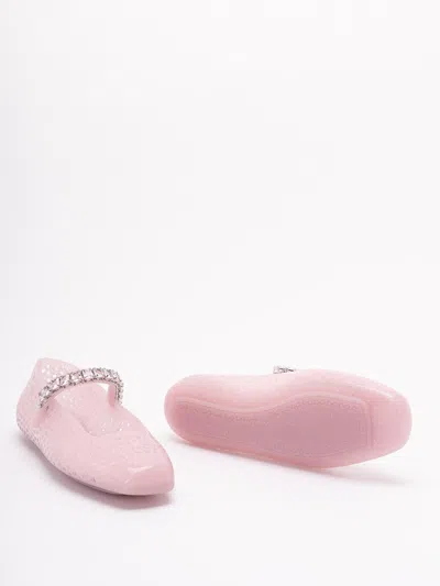 Jimmy Choo The Jelly Glitter Crystal-strap Ballerina Flats