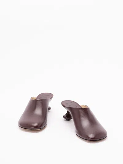 Loewe `toy` Mules In Burgundy