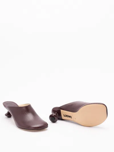 Loewe `toy` Mules In Burgundy