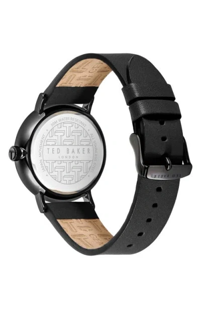Ted Baker Glossop Leather Strap Watch, 41mm