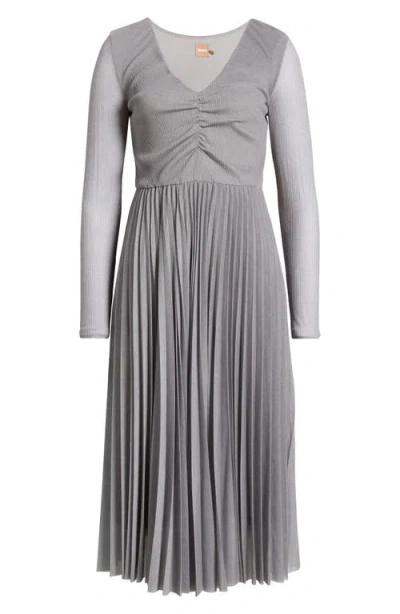 Hugo Boss Erlissi Pleated Long Sleeve Dress