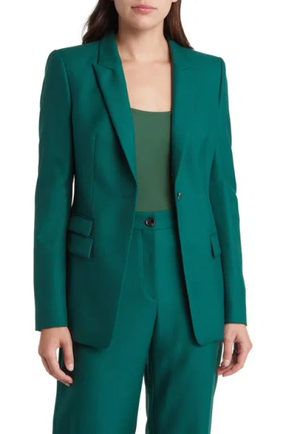 Hugo Boss Juicylara One-button Virgin Wool Blazer