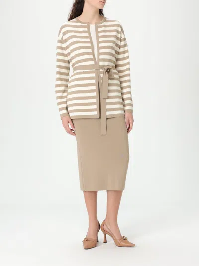 Max Mara Beige And White Cotton Gerald Knitwear