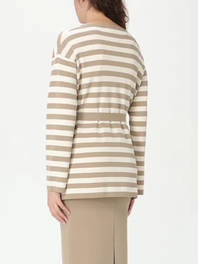Max Mara Beige And White Cotton Gerald Knitwear