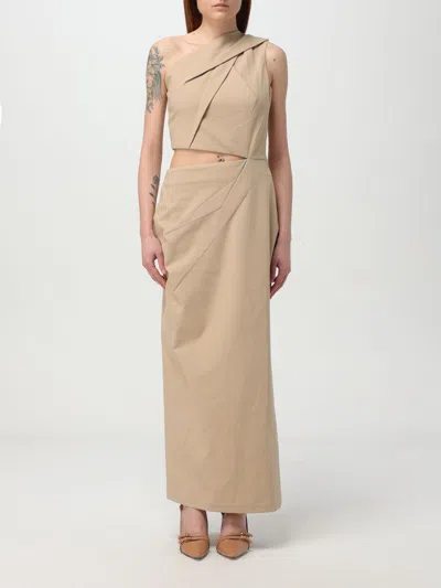 Max Mara One-shoulder Dress With Elegant Draping And Cut-out Detail