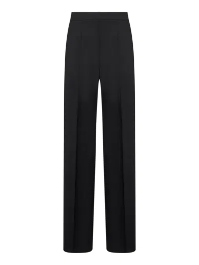Max Mara Women Black Light Wool Fernet Straight Trousers