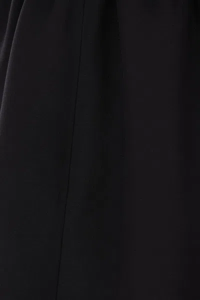 Valentino Double-bow Mini Dress In Wool In Black