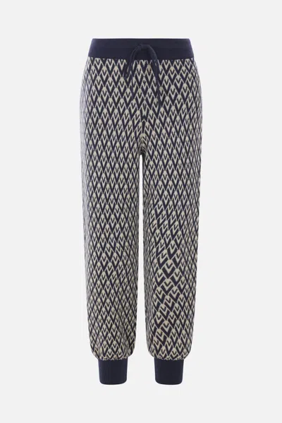 Valentino Garavani Toute La V Jacquard Virgin Wool Joggers