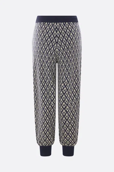 Valentino Garavani Toute La V Jacquard Virgin Wool Joggers