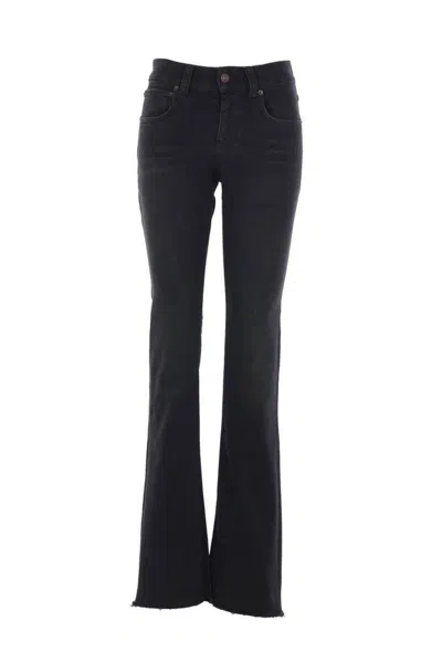 Balenciaga Black Bootcut Slim Fit Denim Trousers In Black
