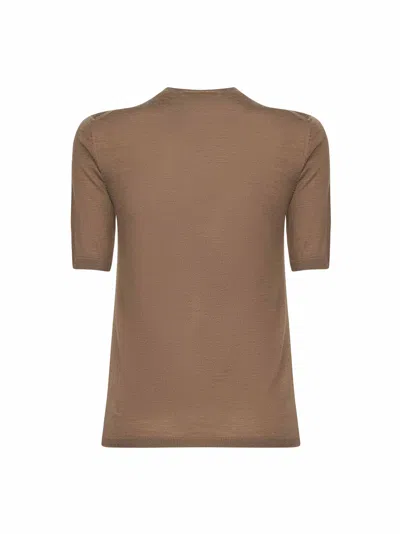Max Mara Women Brown Wool Knit Gerico Basic Sweater