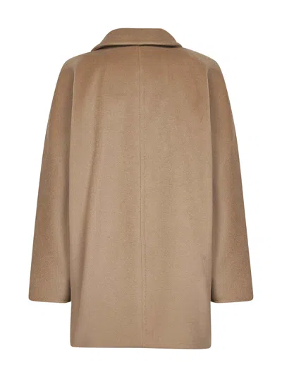 Max Mara Women Camel 101801 Short Icon Coat Rebus Coat