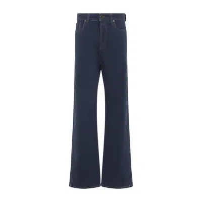Miu Miu Wide-leg Mid-waist Denim Trousers In Blue