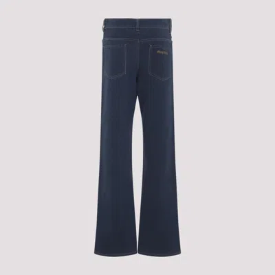 Miu Miu Wide-leg Mid-waist Denim Trousers In Blue