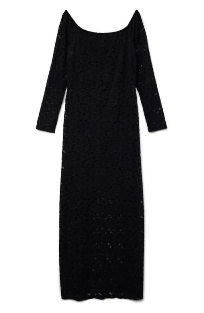 Vero Moda Riri Off The Shoulder Long Sleeve Lace Maxi Dress