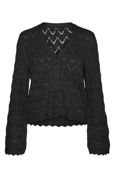 Vero Moda Pointelle Flare Sleeve Cardigan