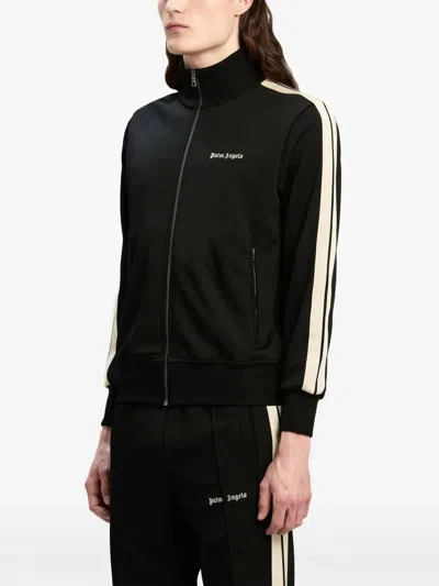 Palm Angels Track Jacket With High Collar In Black