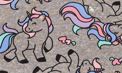 Lily Bleu Sequin Unicorn Long Sleeve T-shirt In Gray