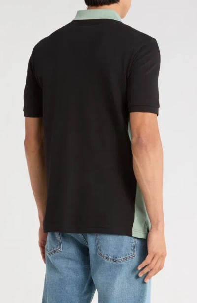 Karl Lagerfeld Paris Colorblock Stretch Cotton Zip Polo