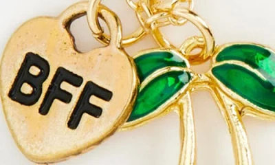 Piper & Jax Kids' Set Of 2 Bff Cherry & Faux Pearl Charm Necklaces