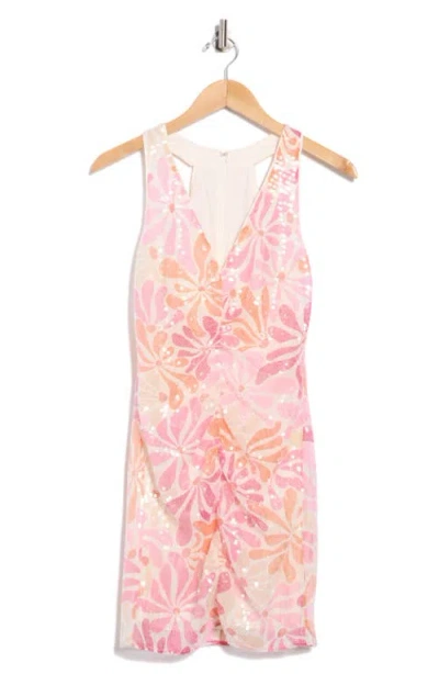Hutch Ruched Front Sequin Minidress