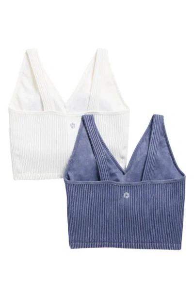 90 Degree By Reflex Alamo Stone Wash 2-pack V-neck Seamless Bralettes