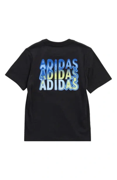 Adidas Originals Adidas Kids' Heat Map Logo Graphic T-shirt In Blue