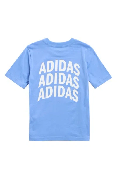 Adidas Originals Adidas Kids' Repeat Logo Graphic T-shirt In Blue