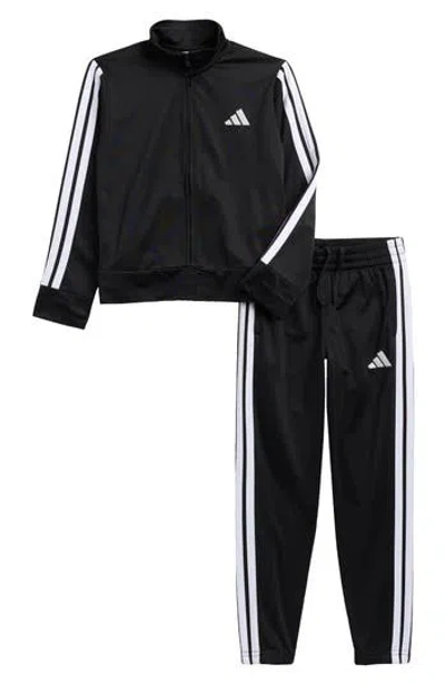 Adidas Originals Adidas Kids' 3-stripe Tricot Tracksuit In Black