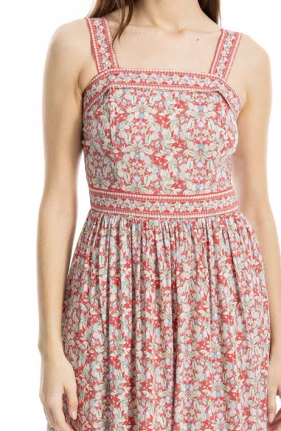 Max Studio Print Fit & Flare Maxi Dress