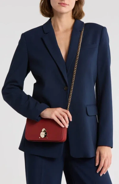 Longchamp Leather Flap Wallet On A Chain