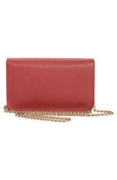 Longchamp Leather Flap Wallet On A Chain