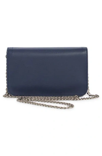 Longchamp Leather Flap Wallet On A Chain