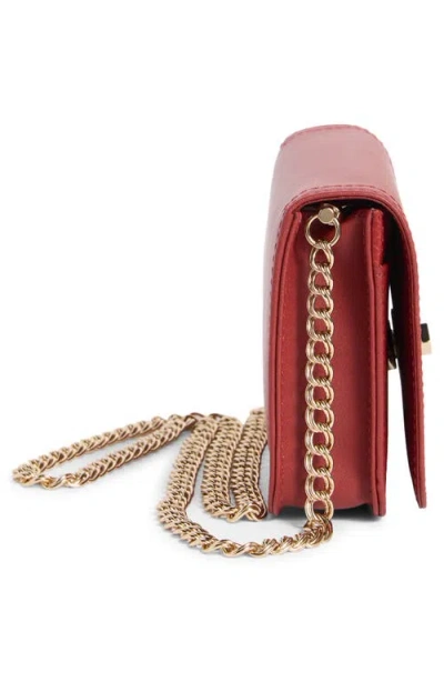 Longchamp Leather Flap Wallet On A Chain
