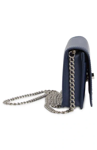 Longchamp Leather Flap Wallet On A Chain