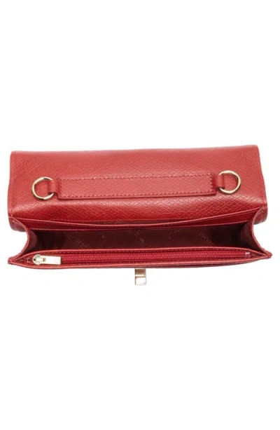 Longchamp Leather Flap Wallet On A Chain