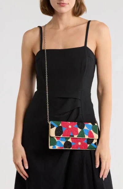 Collection Xiix Geo Floral Beaded Clutch