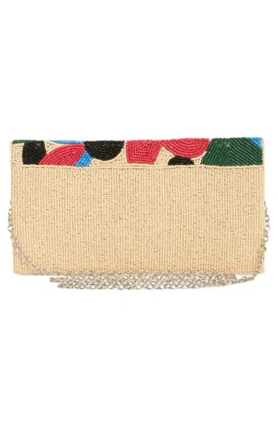 Collection Xiix Geo Floral Beaded Clutch