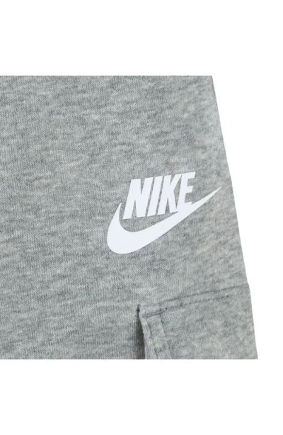 Nike Kids' Swoosh Club Fleece Cargo Sweatpants In Gray