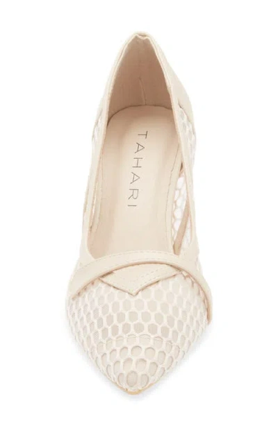 Tahari Mesh Pump In Neutral