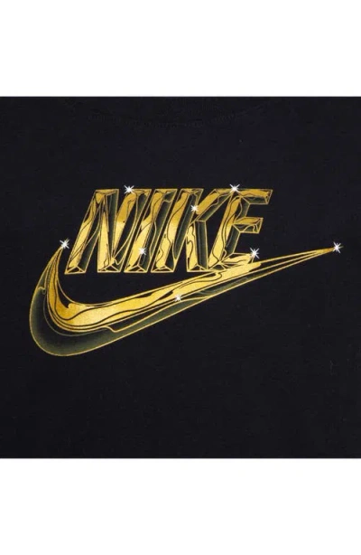 Nike Boys Preschool   Futura Metallic T-shirt In Black