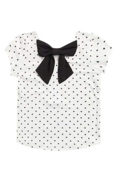 Lily Bleu Kids' Back Bow T-shirt In Neutral