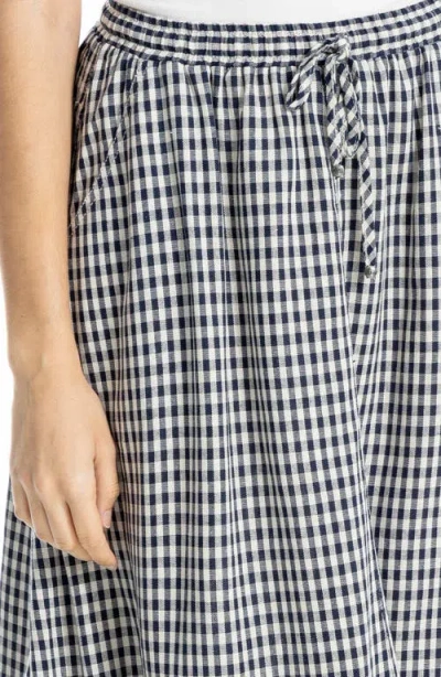 Max Studio Gingham Pull-on Maxi Skirt