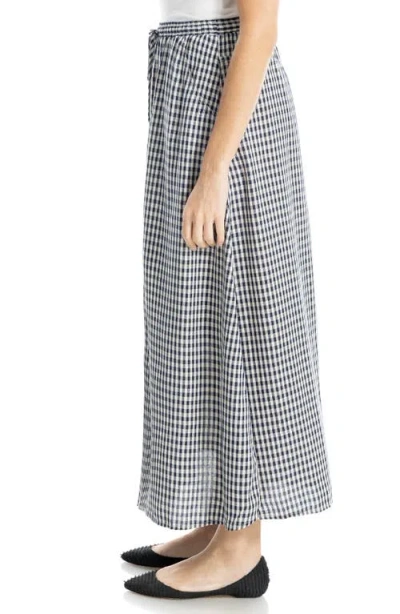 Max Studio Gingham Pull-on Maxi Skirt
