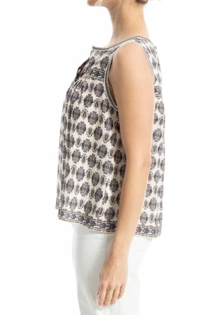 Max Studio Patterned Cotton Blend Tank