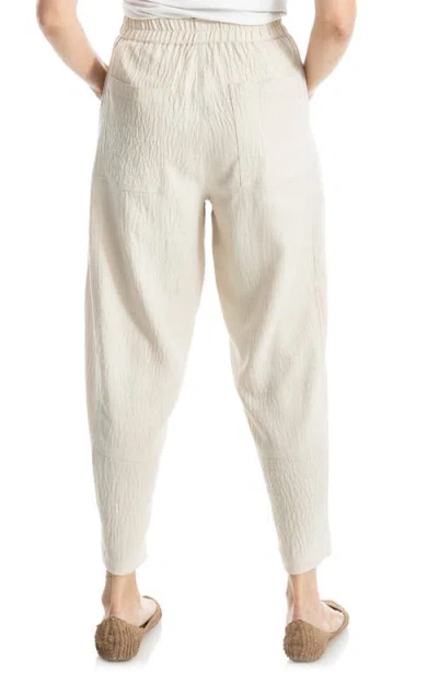 Max Studio Textured Twill Barrel Leg Pants