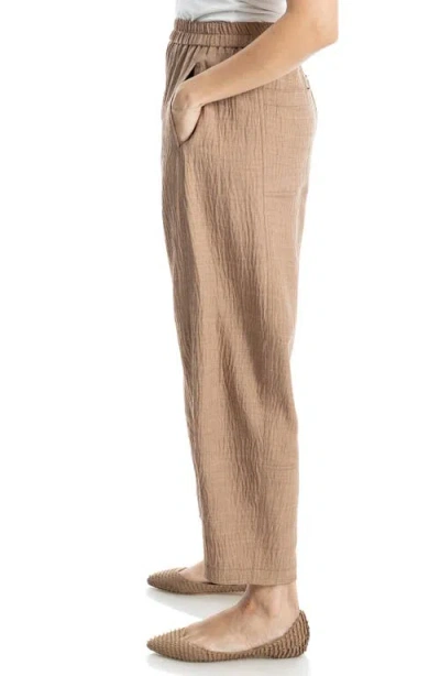 Max Studio Textured Twill Barrel Leg Pants