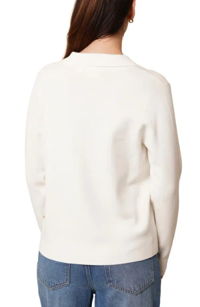 Cyrus Front Button Cardigan In White