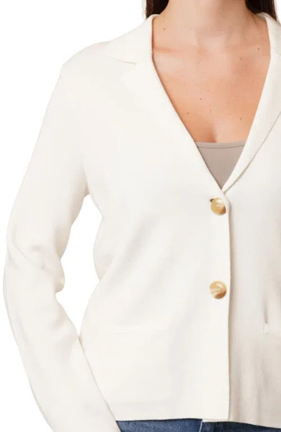 Cyrus Front Button Cardigan In White
